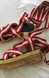 ASOS ankle wrap wedge/espadrille